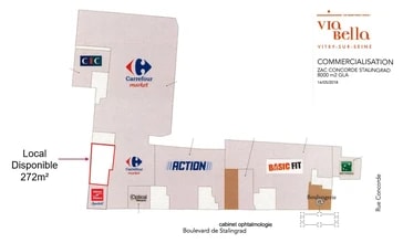96 Boulevard De Stalingrad, Vitry-sur-Seine to rent Site Plan- Image 2 of 3