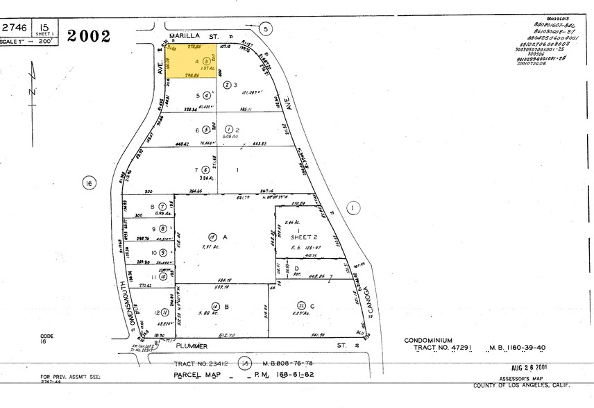 21612-21642 Marilla St, Chatsworth, CA for rent - Plat Map - Image 2 of 7