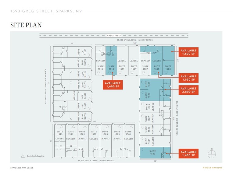 1503 – 1613 Greg St, Sparks, NV for rent - Site Plan - Image 2 of 4