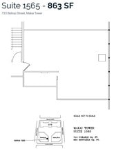 733 Bishop St, Honolulu, HI to rent Floor Plan- Image 1 of 1