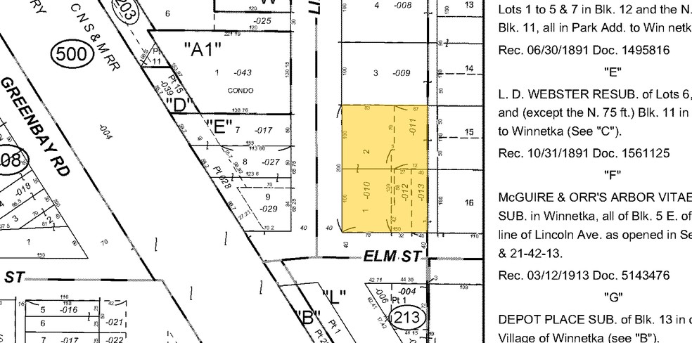 543-561 Lincoln Ave, Winnetka, IL for rent - Plat Map - Image 2 of 2