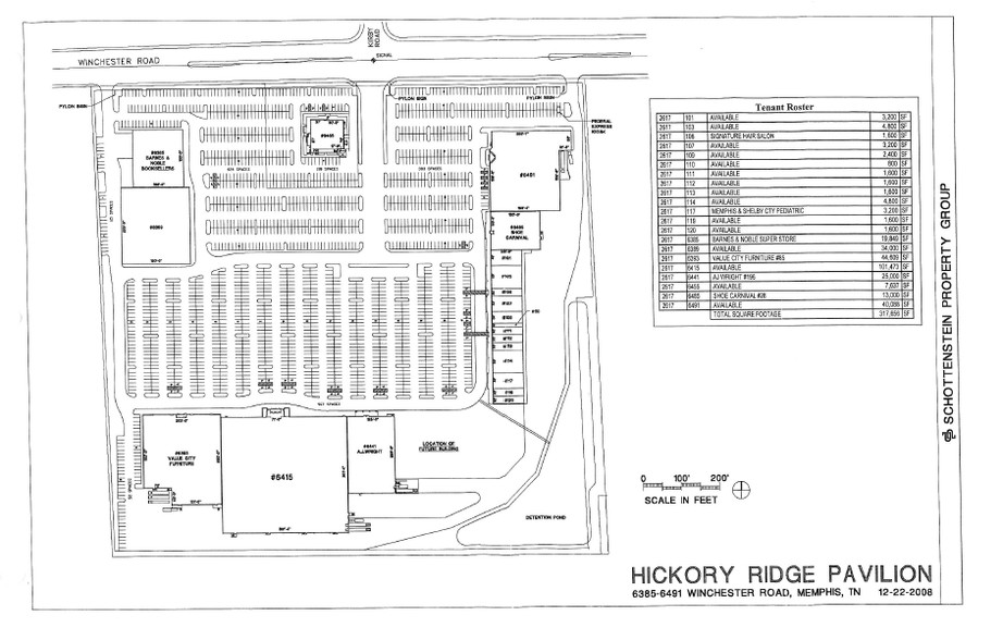 6385-6389 Winchester, Memphis, TN for sale - Site Plan - Image 1 of 1