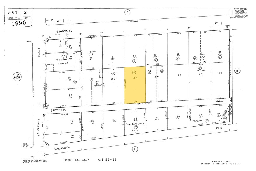 1018 S Petrolia Ave, Compton, CA for sale - Plat Map - Image 1 of 1