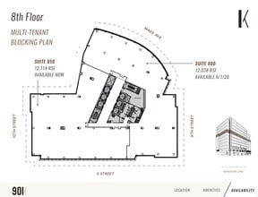 901 K St NW, Washington, DC to rent Floor Plan- Image 2 of 2