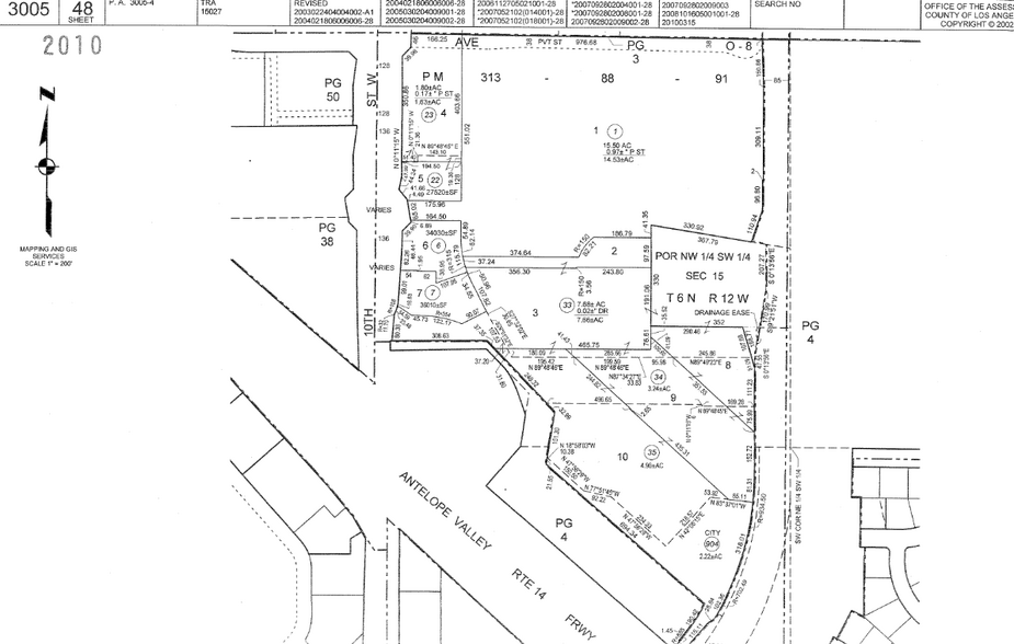 39850 10th St W, Palmdale, CA for rent - Plat Map - Image 2 of 2