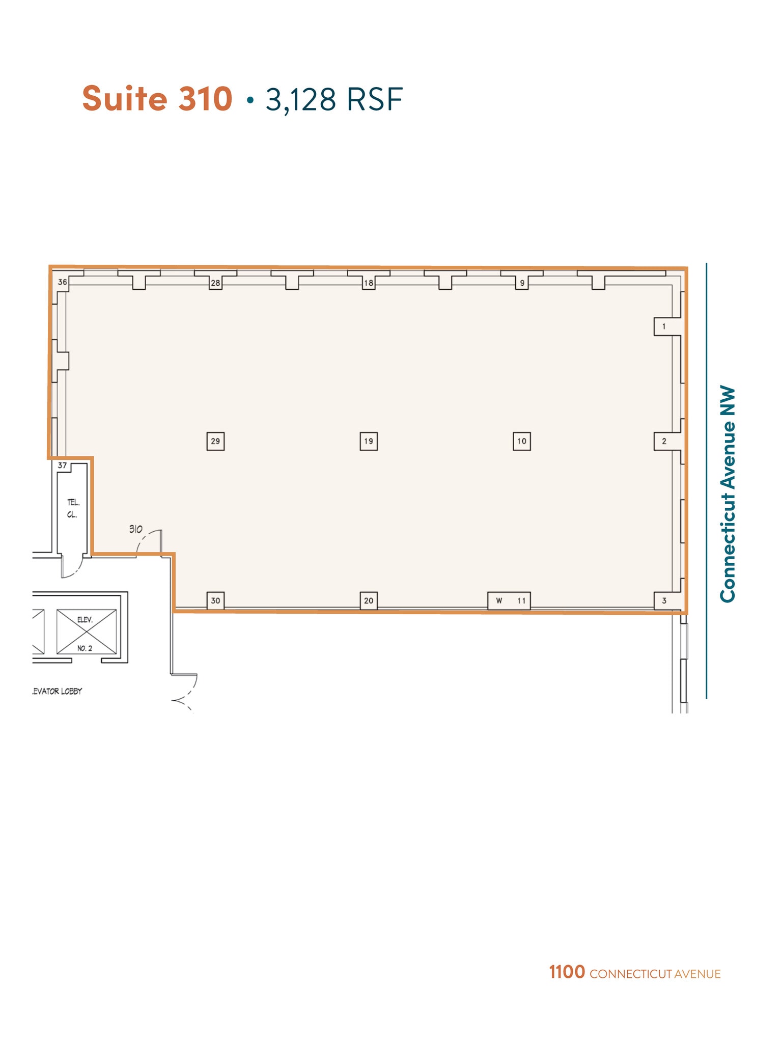 1100 Connecticut Ave NW, Washington, DC to rent Floor Plan- Image 1 of 2
