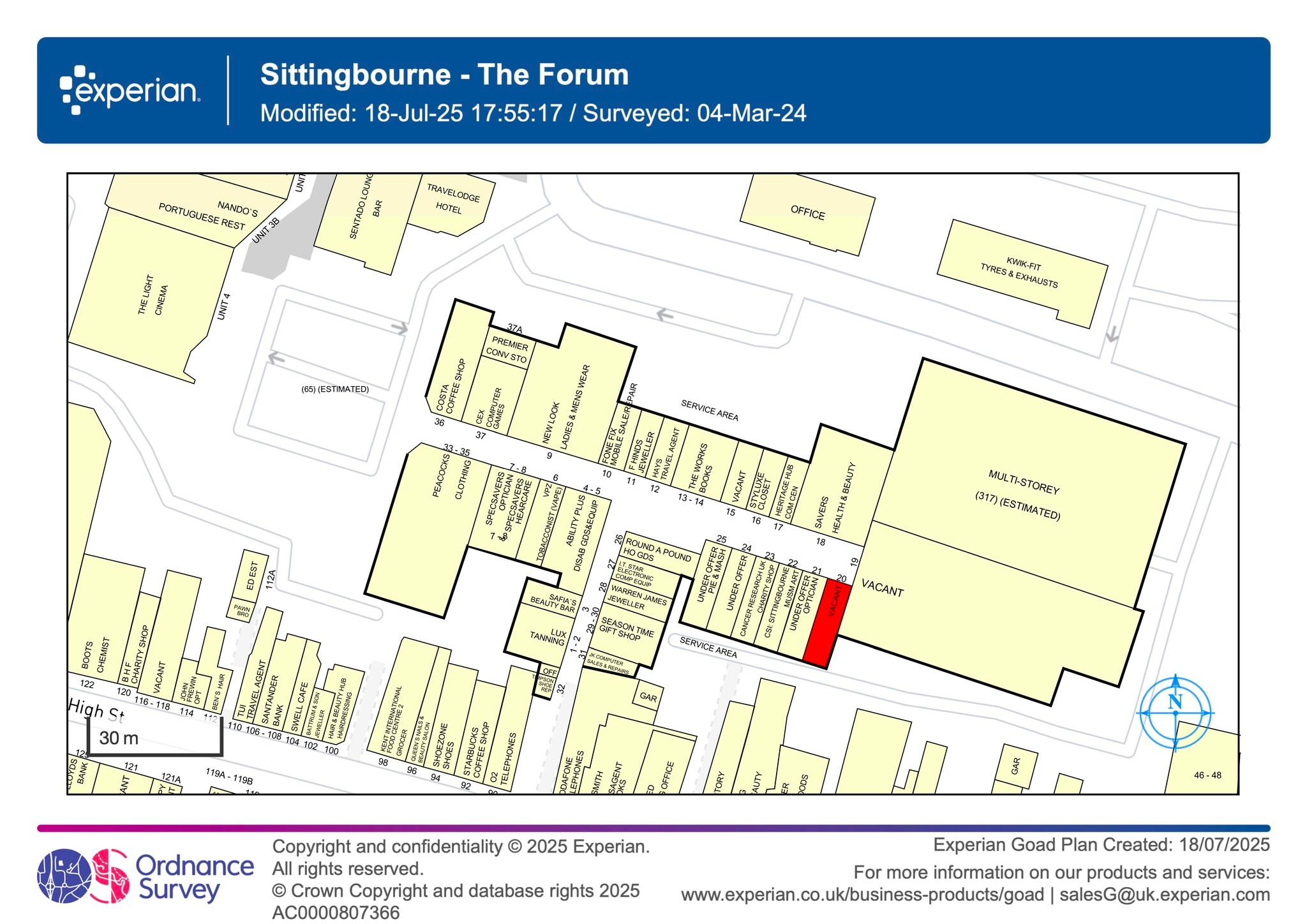 High St, Sittingbourne to rent Site Plan- Image 1 of 2