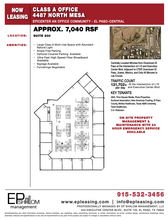 4445 N Mesa St, El Paso, TX for rent Floor Plan- Image 2 of 21