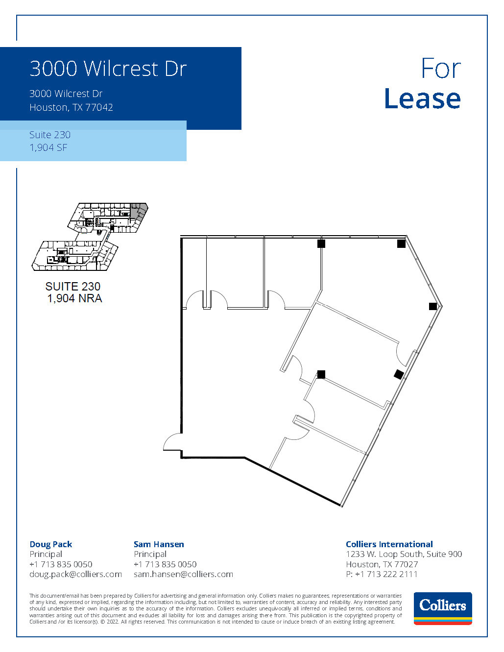 3000 Wilcrest Dr, Houston, TX for rent Floor Plan- Image 1 of 2