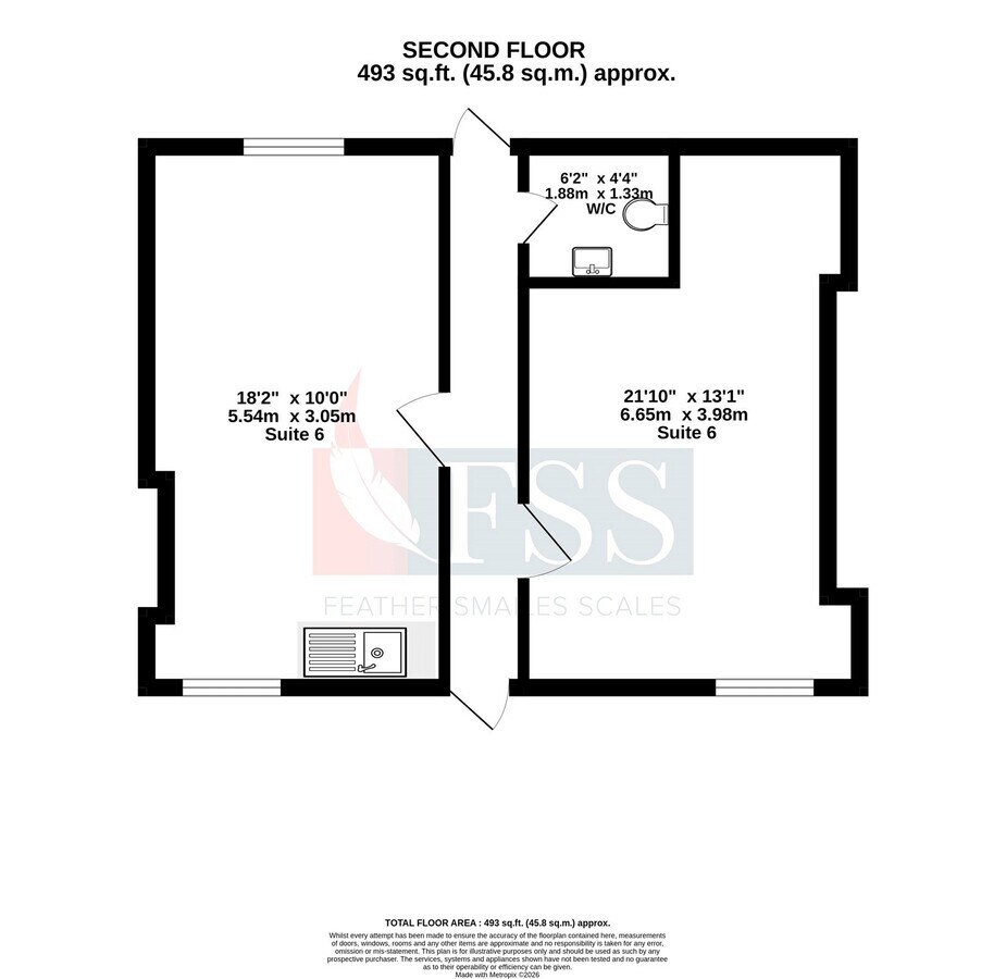 22A Oxford St, Harrogate, NYK HG1 1PU - Unit 6 -  - Floor Plan - Image 1 of 10