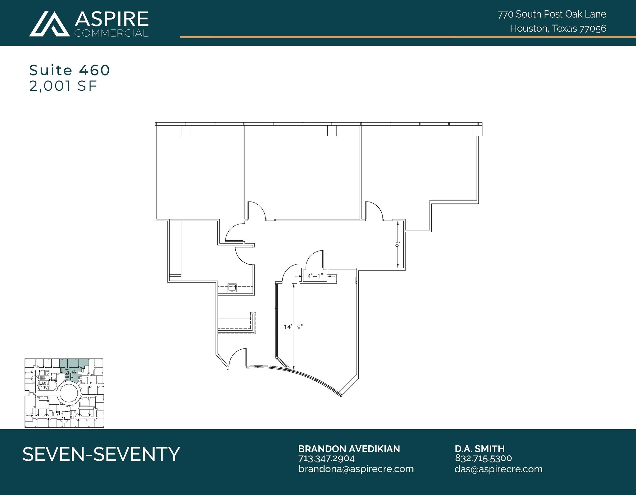 770 S Post Oak Ln, Houston, TX to rent Floor Plan- Image 1 of 3