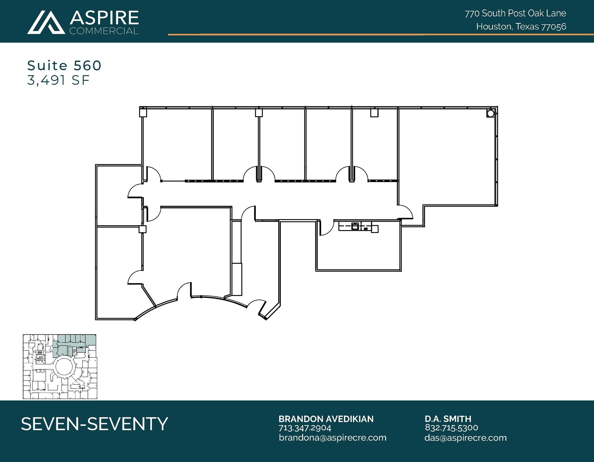 770 S Post Oak Ln, Houston, TX to rent Floor Plan- Image 1 of 5