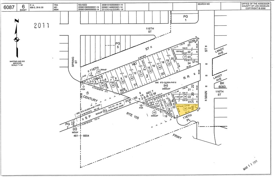 105 W 116th Pl, Los Angeles, CA for sale - Plat Map - Image 2 of 11