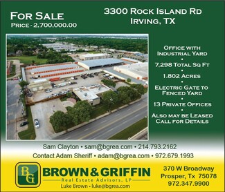 More details for 3300 Rock Island Rd, Irving, TX - Light Industrial for Sale