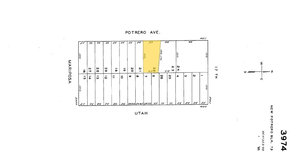 435 Potrero Ave, San Francisco, CA for rent - Plat Map - Image 3 of 4