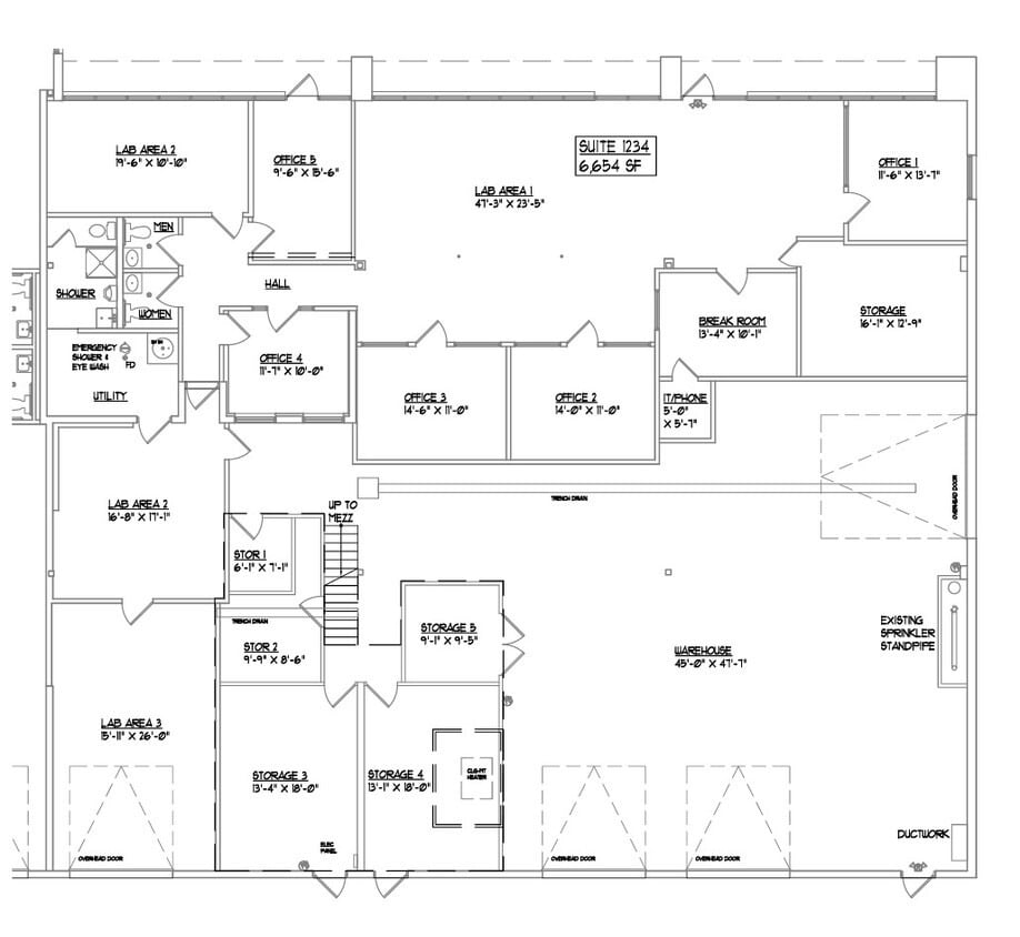 1232-1254 Hanley Industrial Ct, Brentwood, MO to rent Floor Plan- Image 1 of 1