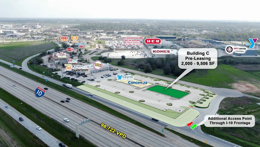 I-10 & Pin Oak Rd, Katy, TX for rent - Aerial - Image 1 of 11