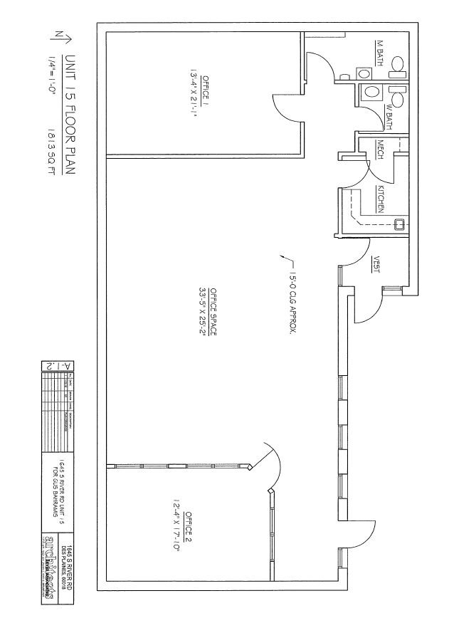 1645 S River Rd, Des Plaines, IL for rent Floor Plan- Image 1 of 1