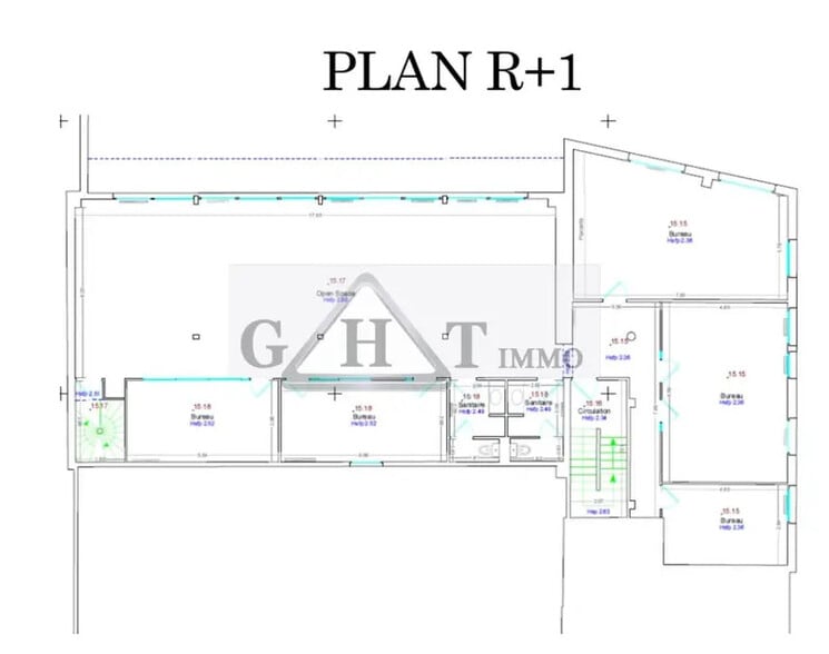 Office in Nanterre to rent - Floor Plan - Image 1 of 1