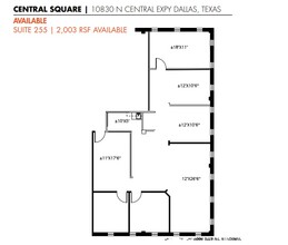 10830 N Central Expy, Dallas, TX for rent Floor Plan- Image 1 of 1