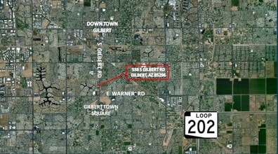538 S Gilbert Rd, Gilbert, AZ - AERIAL map view