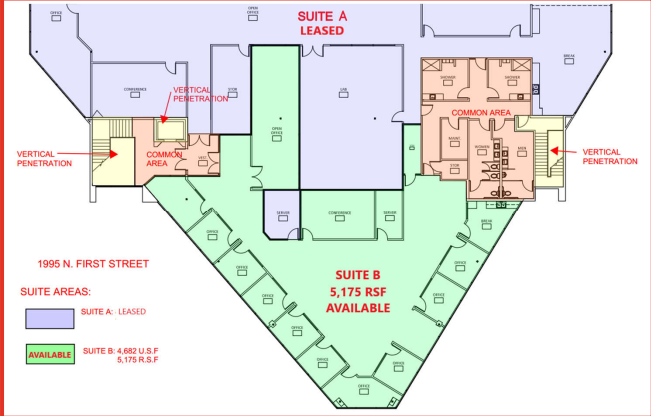 1995 N 1st St, San Jose, CA for rent Floor Plan- Image 1 of 1