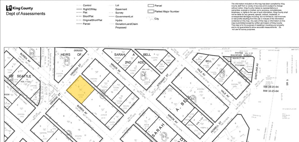 1930 Boren Ave, Seattle, WA for rent - Plat Map - Image 1 of 1