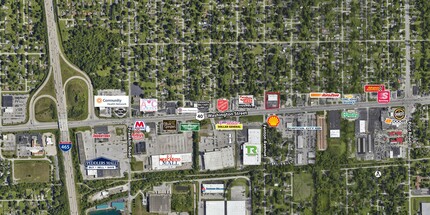 8502-8524 E Washington St, Indianapolis, IN - aerial  map view