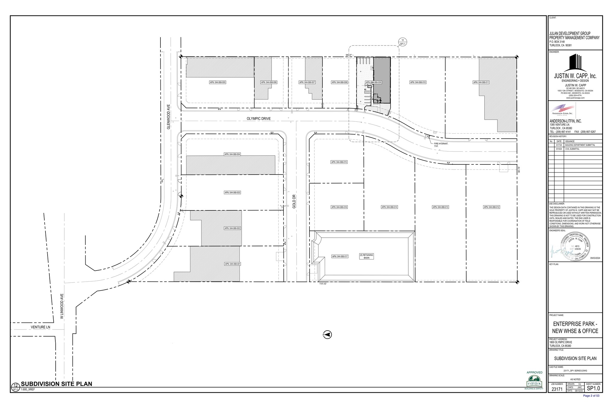 1800 Olympic Dr, Turlock, CA to rent Site Plan- Image 1 of 1