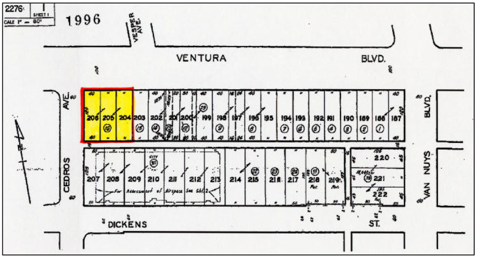 14600-14612 Ventura Blvd, Sherman Oaks, CA for rent - Plat Map - Image 2 of 9