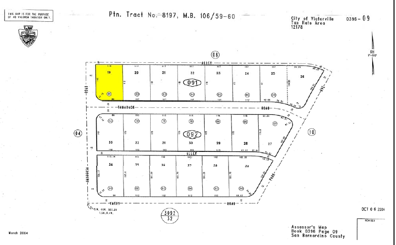 15330 Tamarack Dr, Victorville, CA for rent - Plat Map - Image 2 of 14