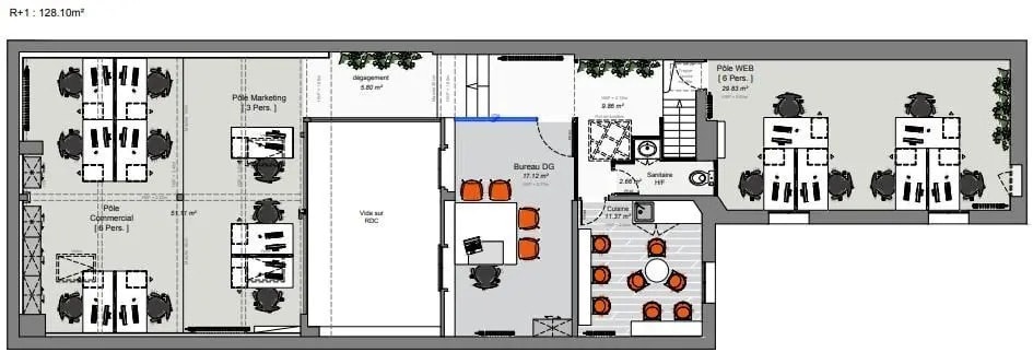 Retail in Paris to rent Floor Plan- Image 1 of 5