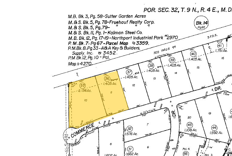 3970-3982 Commerce Dr, West Sacramento, CA for sale - Plat Map - Image 1 of 1