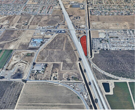 99 Freeway and Taft Highway, Bakersfield, CA - aerial  map view