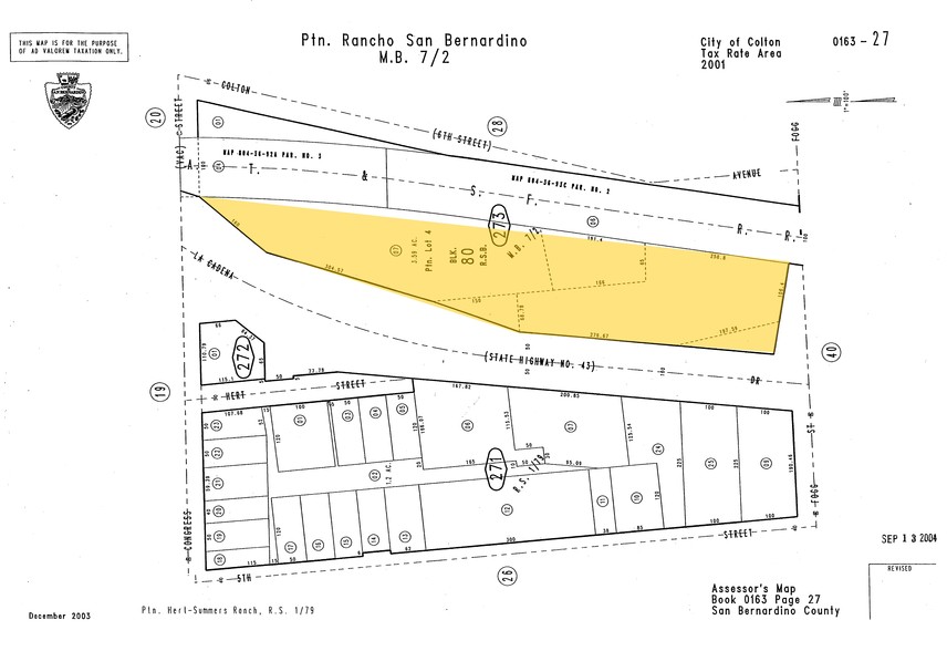 1070 S La Cadena Dr, Colton, CA for sale - Plat Map - Image 2 of 5