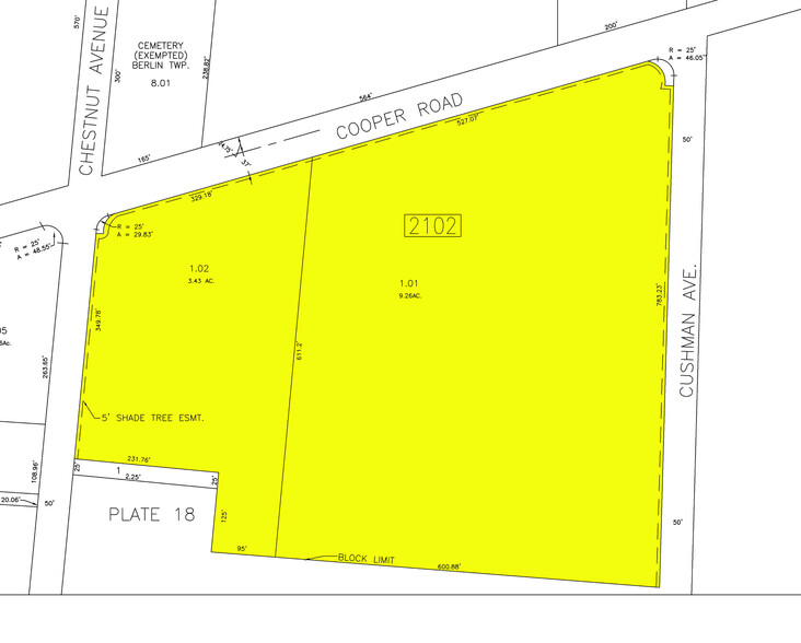 500-550 Cooper Rd, Berlin, NJ for sale - Plat Map - Image 2 of 2