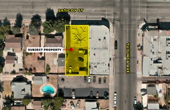 11408-11410 Saticoy st, North Hollywood, CA - AERIAL  map view