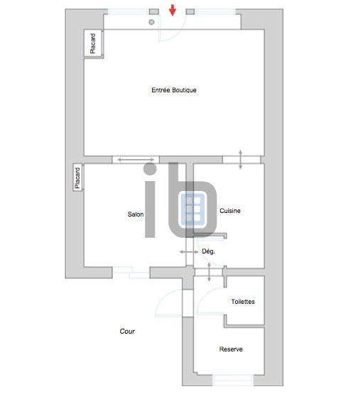 Retail in Levallois-Perret to rent - Floor Plan - Image 2 of 2
