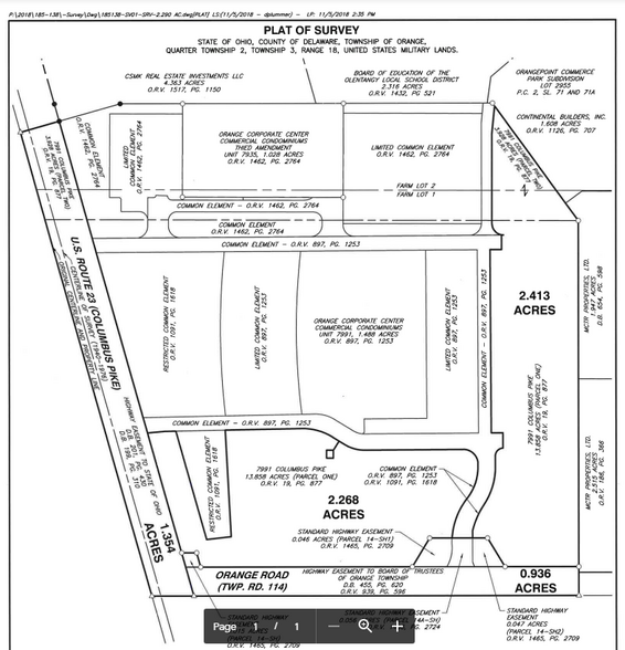 7991 Columbus Pike, Lewis Center, OH for sale - Plat Map - Image 3 of 7