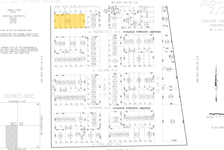 155 S 3rd St, Coolidge, AZ for sale - Plat Map - Image 1 of 1