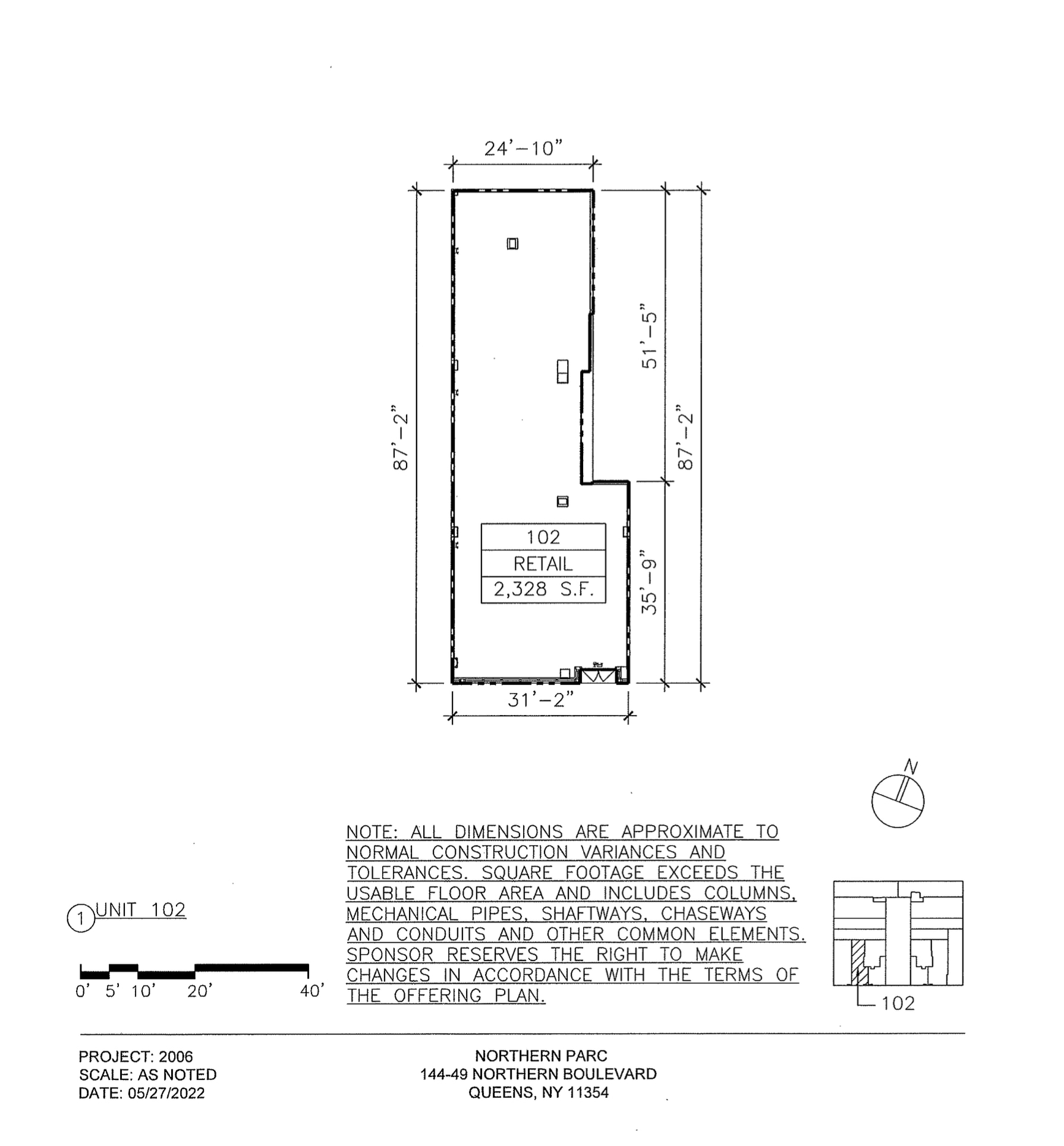 144-49 Northern Blvd, Flushing, NY to rent Floor Plan- Image 1 of 4
