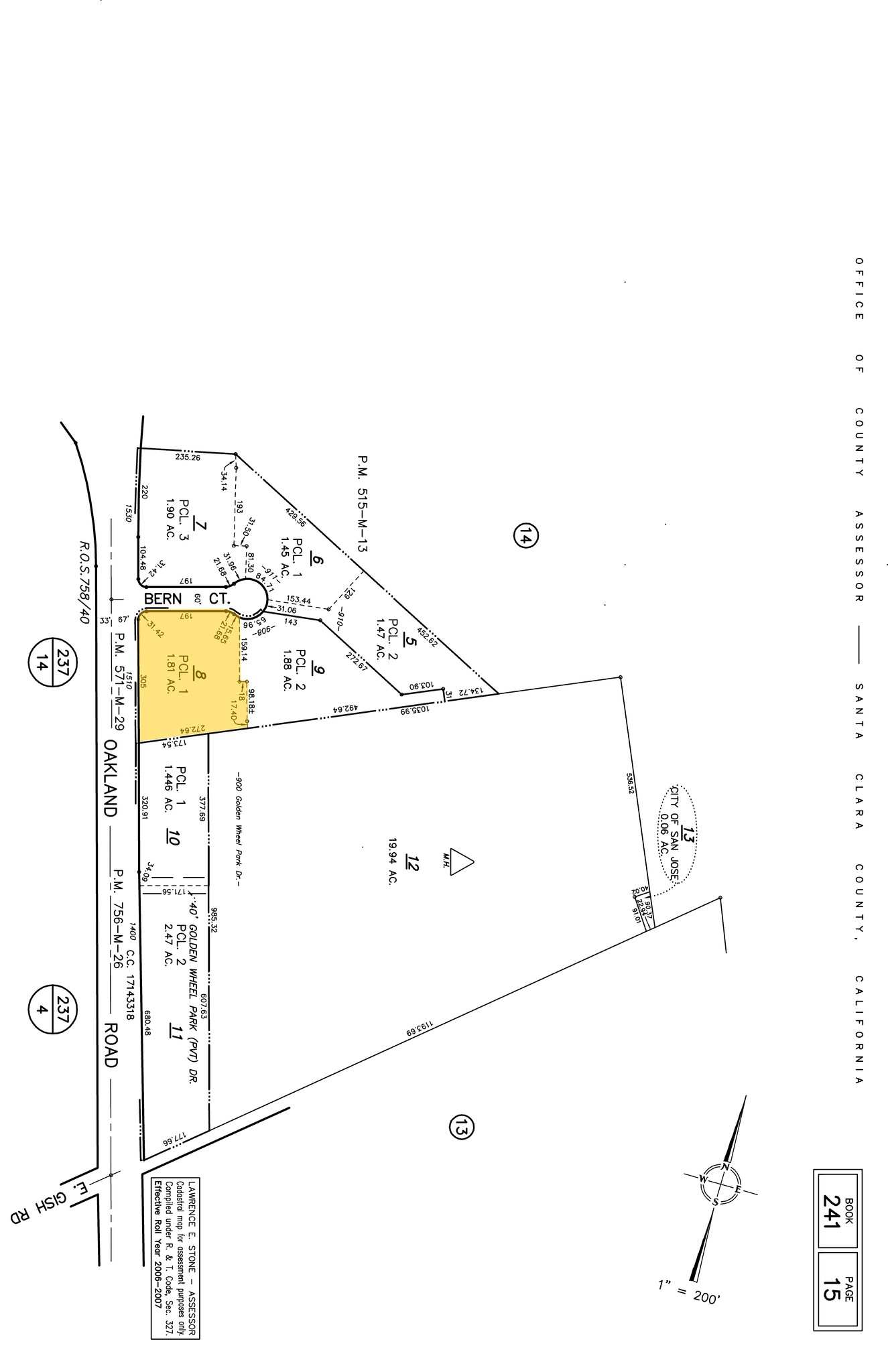 1510 Old Oakland Rd, San Jose, CA for sale Plat Map- Image 1 of 3