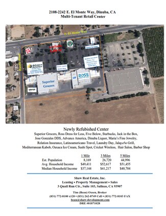 More details for 2108-2236 El Monte Way, Dinuba, CA - Retail for Rent