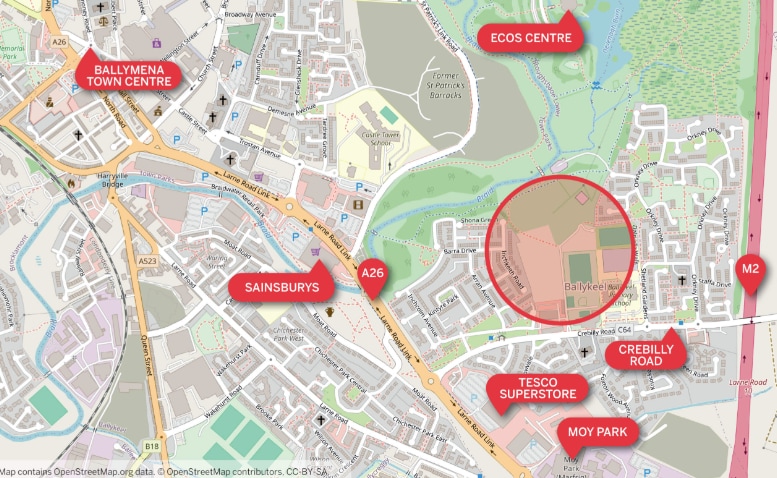18 Crebilly Rd, Broughshane for sale - Plat Map - Image 2 of 4