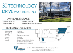 30 Technology Dr, Warren, NJ for rent Building Photo- Image 2 of 2