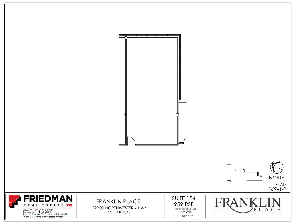 29200 Northwestern Hwy, Southfield, MI to rent Floor Plan- Image 1 of 2