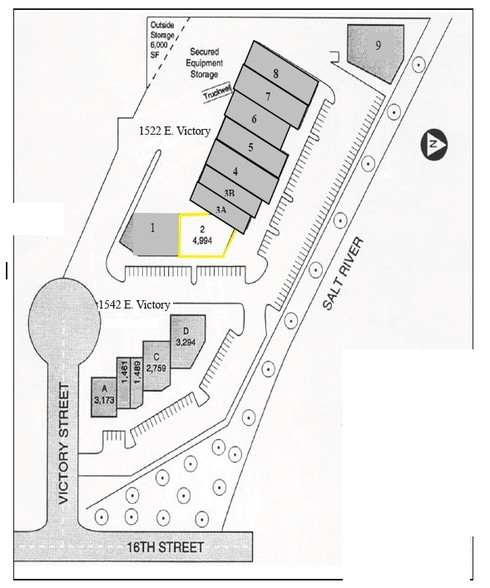 1522 E Victory St, Phoenix, AZ for rent - Site Plan - Image 2 of 3