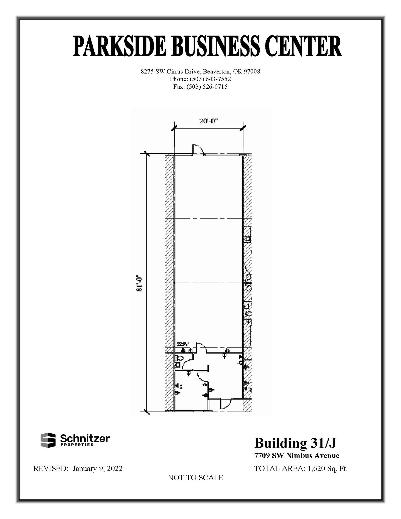 8362-8380 SW Nimbus Ave, Beaverton, OR to rent Floor Plan- Image 1 of 1
