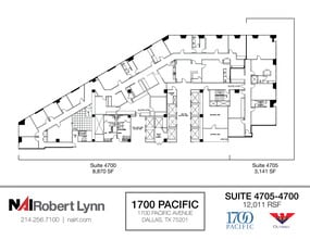 1700 Pacific Ave, Dallas, TX to rent Floor Plan- Image 2 of 2