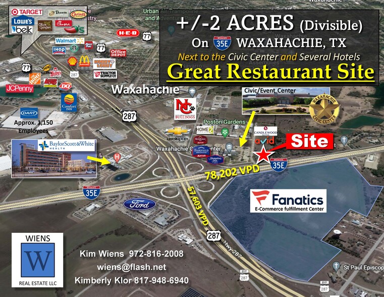 SEC I-35E & Alliance Blvd blvd, Waxahachie, TX for sale - Aerial - Image 1 of 5